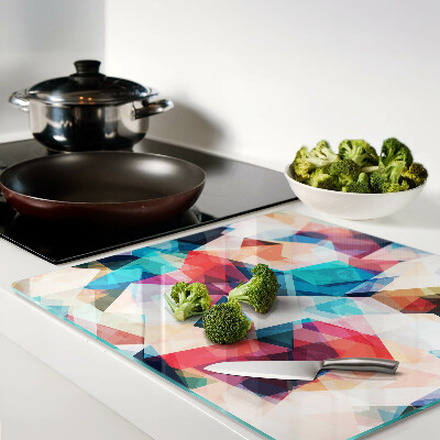 Tábua para cozinha Geometrias abstratas em cores pastel