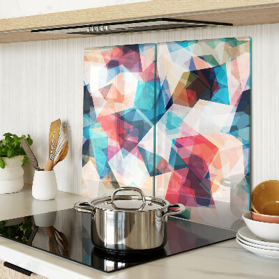 Tábua para cozinha Geometrias abstratas em cores pastel
