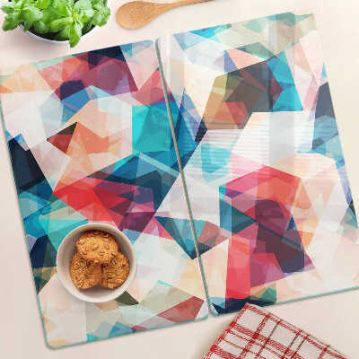 Tábua para cozinha Geometrias abstratas em cores pastel