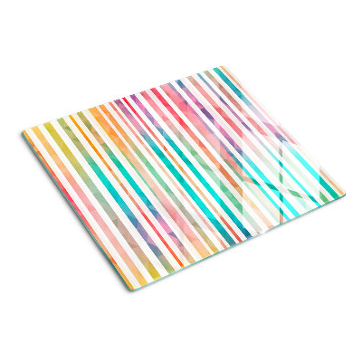 Tábua para cozinha Listras coloridas em tons do arco-íris