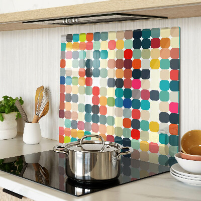 Tábua para cozinha Círculos coloridos em uma grade