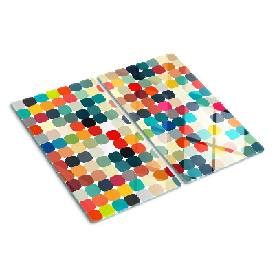Tábua para cozinha Círculos coloridos em uma grade