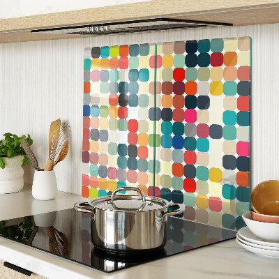 Tábua para cozinha Círculos coloridos em uma grade
