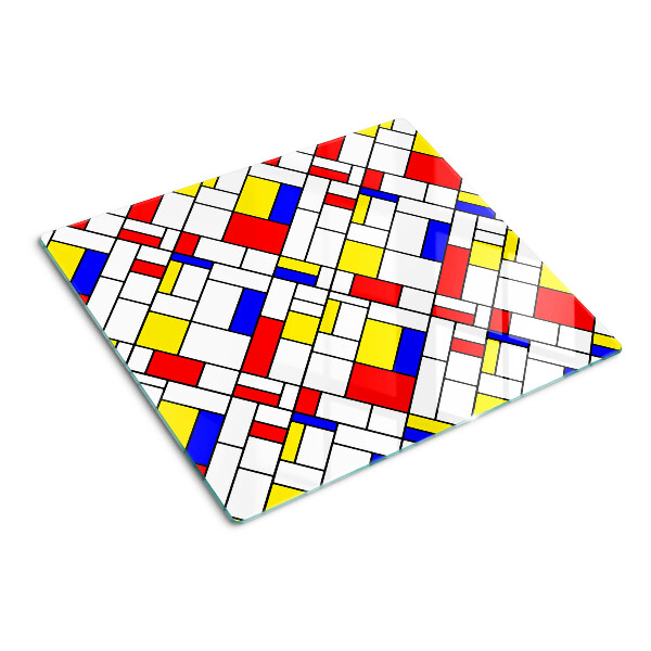Tábua para corte Geometria no estilo Mondrian