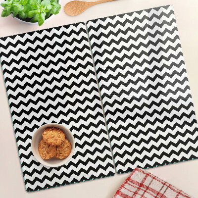 Tábua para cozinha Ziguezagues em preto e branco