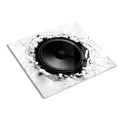 Tábua para corte Alto-falante em uma parede quebrada