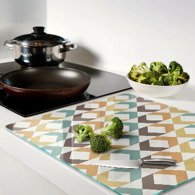 Tábua para cozinha Geometria em cores pastel