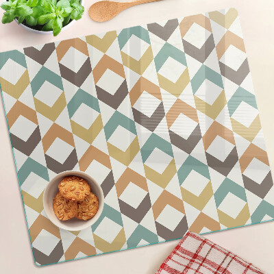 Tábua para cozinha Geometria em cores pastel