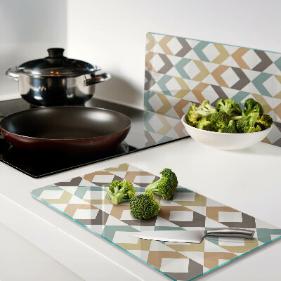 Tábua para cozinha Geometria em cores pastel