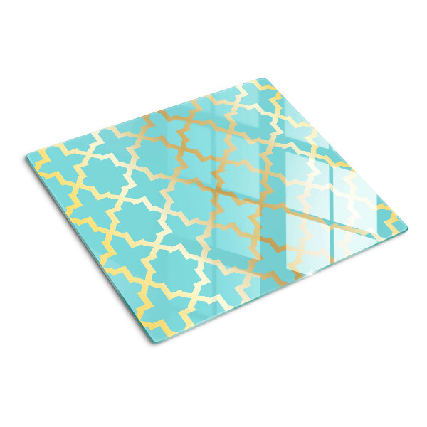 Tábua para corte Motivo arabesco em tons de azul