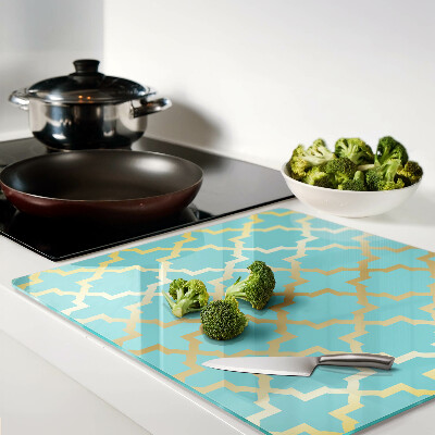 Tábua para corte Motivo arabesco em tons de azul