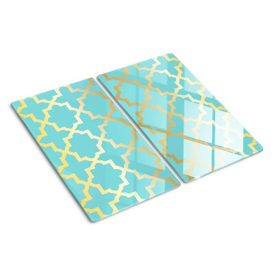 Tábua para corte Motivo arabesco em tons de azul