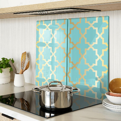 Tábua para corte Motivo arabesco em tons de azul