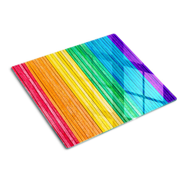 Tábua para cozinha Listras coloridas de arco-íris