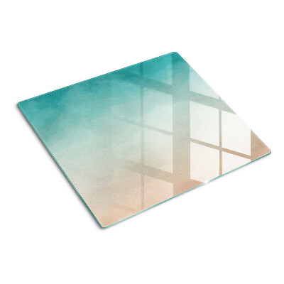 Tábua para cozinha Gradiente azul e laranja