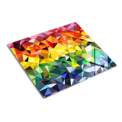 Tábua para corte Mosaico colorido de triângulos