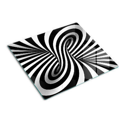 Tábua para cozinha Padrão espiral preto e branco