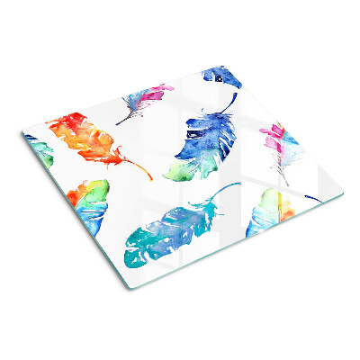 Tábua para cozinha Penas em aquarela