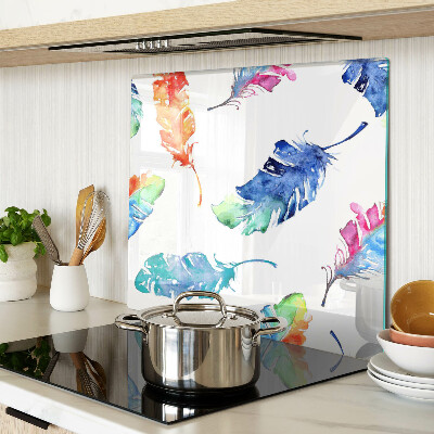 Tábua para cozinha Penas em aquarela