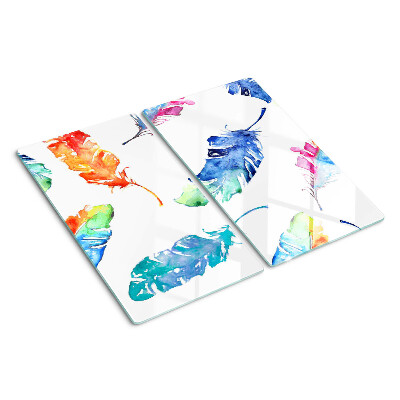 Tábua para cozinha Penas em aquarela