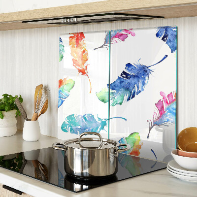 Tábua para cozinha Penas em aquarela