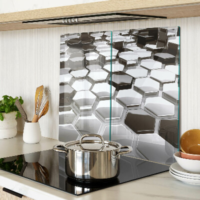 Tábua para corte Estruturas hexagonais em tons de cinza