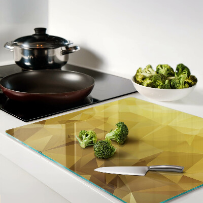 Tábua para cozinha Geometria em tons de ouro