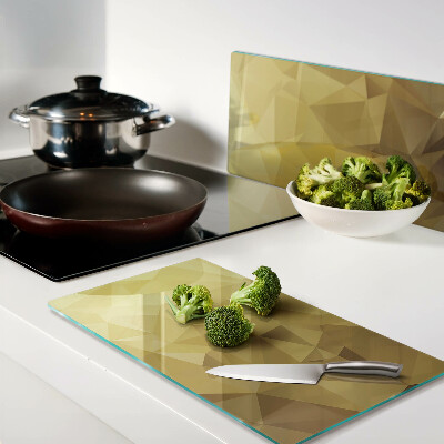 Tábua para cozinha Geometria em tons de ouro