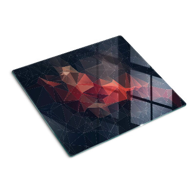 Tábua para corte Geometria abstrata em tons de vermelho