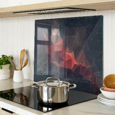 Tábua para corte Geometria abstrata em tons de vermelho