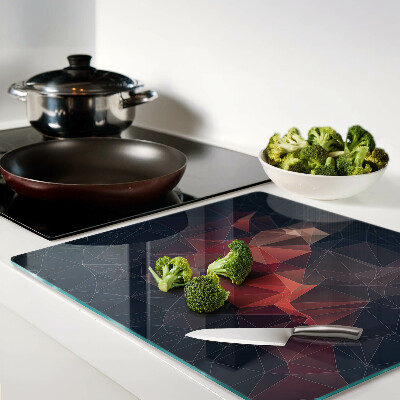 Tábua para corte Geometria abstrata em tons de vermelho