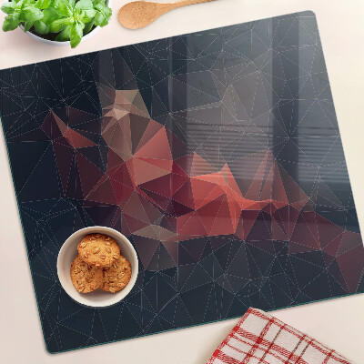 Tábua para corte Geometria abstrata em tons de vermelho