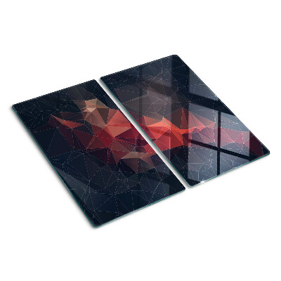 Tábua para corte Geometria abstrata em tons de vermelho