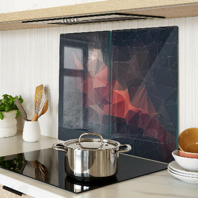 Tábua para corte Geometria abstrata em tons de vermelho