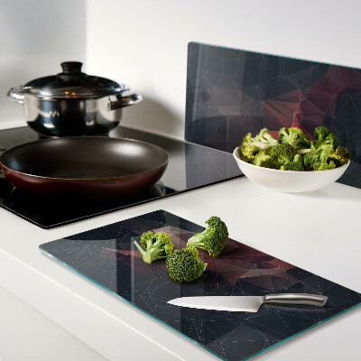 Tábua para corte Geometria abstrata em tons de vermelho