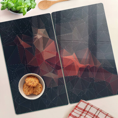 Tábua para corte Geometria abstrata em tons de vermelho