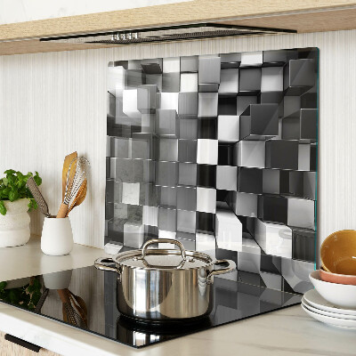 Tábua para corte Motivo xadrez em tons de preto e branco