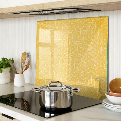 Tábua para corte Flor da vida em um fundo amarelo