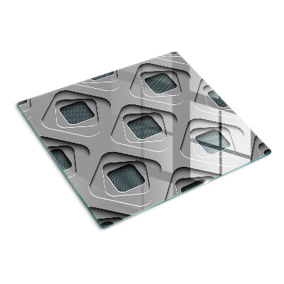 Tábua para corte Padrões geométricos em tons de cinza