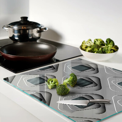 Tábua para corte Padrões geométricos em tons de cinza