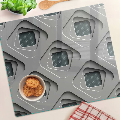 Tábua para corte Padrões geométricos em tons de cinza