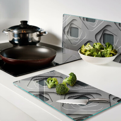 Tábua para corte Padrões geométricos em tons de cinza