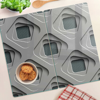 Tábua para corte Padrões geométricos em tons de cinza