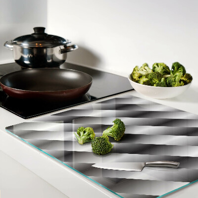 Tábua para cozinha Padrões geométricos em tons de cinza