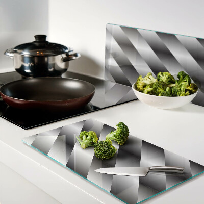 Tábua para cozinha Padrões geométricos em tons de cinza