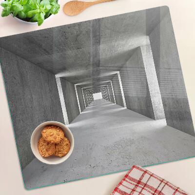 Tábua para corte Túnel arquitetônico em tons de cinza