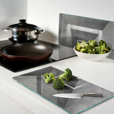 Tábua para corte Túnel arquitetônico em tons de cinza