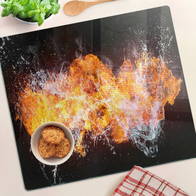 Tábua para cozinha Fogo e água