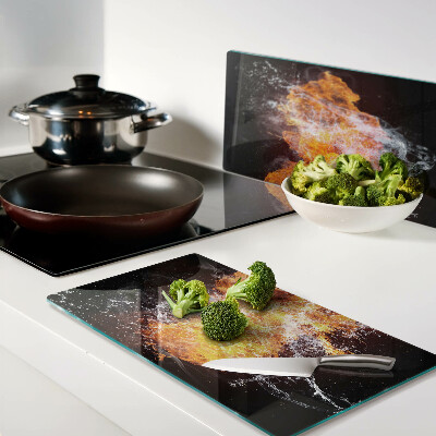 Tábua para cozinha Fogo e água