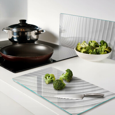 Tábua para corte Ondas e linhas em tons de cinza